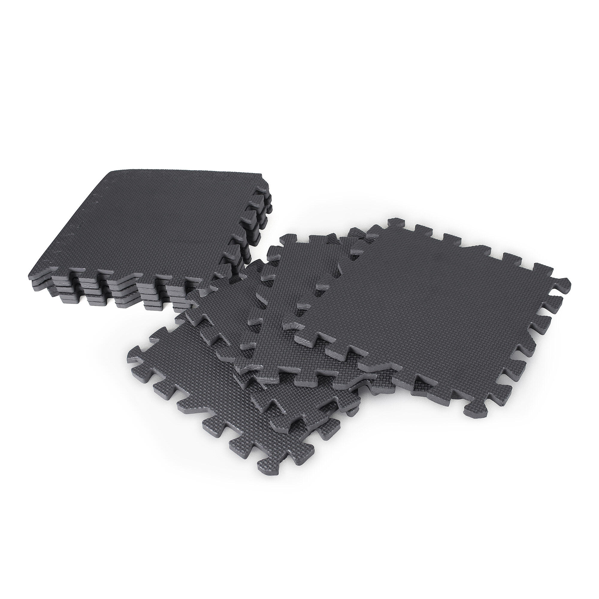 Tapete Fitness e Exercício INDIGO Ginásio Puzzle 9 Peças Preto
