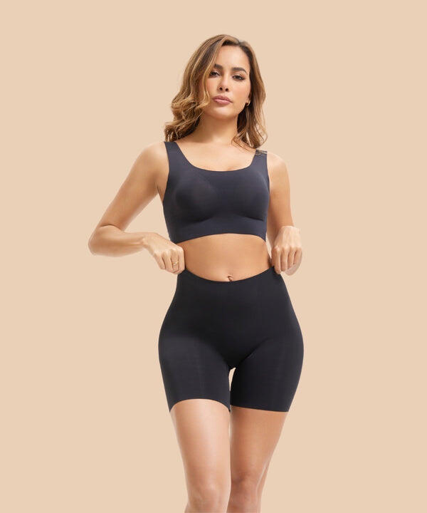 ANAISSA Cintura alta invisível push up body shaper push up corte a laser Magic