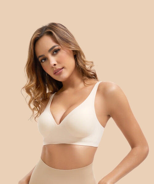 Soutien-gorge à bords vifs, sans coutures et sans armatures, effet invisible. 3/7