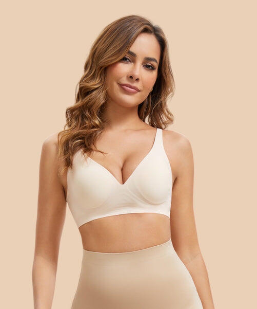 Soutien-gorge à bords vifs, sans coutures et sans armatures, effet invisible. 4/7