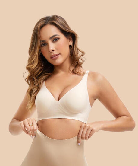 Soutien-gorge à bords vifs, sans coutures et sans armatures, effet invisible.