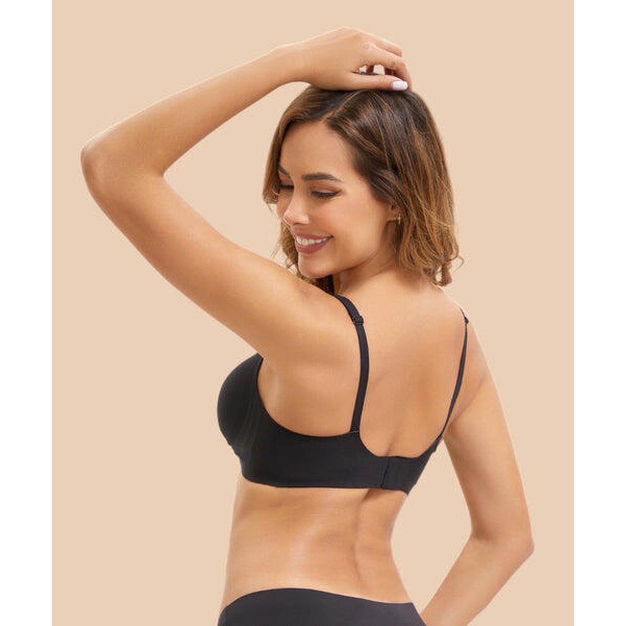 Soutien-gorge Sans Bretelles Invisible Anti-dérapant - Push-up Avec Boucle Avant Réglable