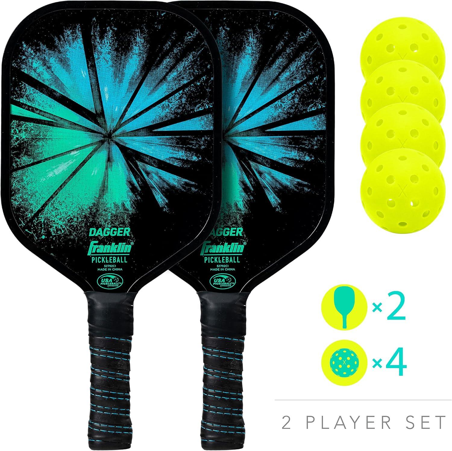 Franklin 2-Player Pickleball Paddle and Ball Set 2/2