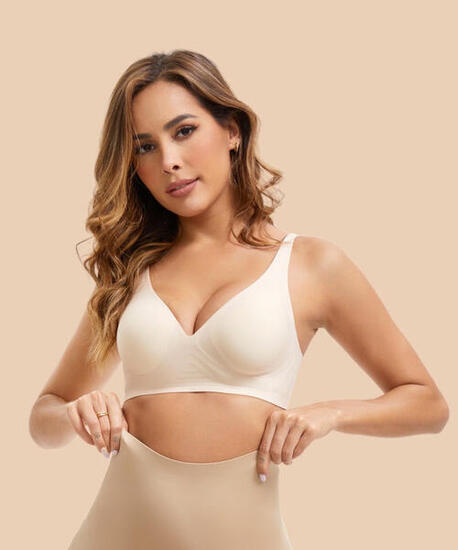 Soutien-gorge à bords vifs, sans coutures et sans armatures, effet invisible.