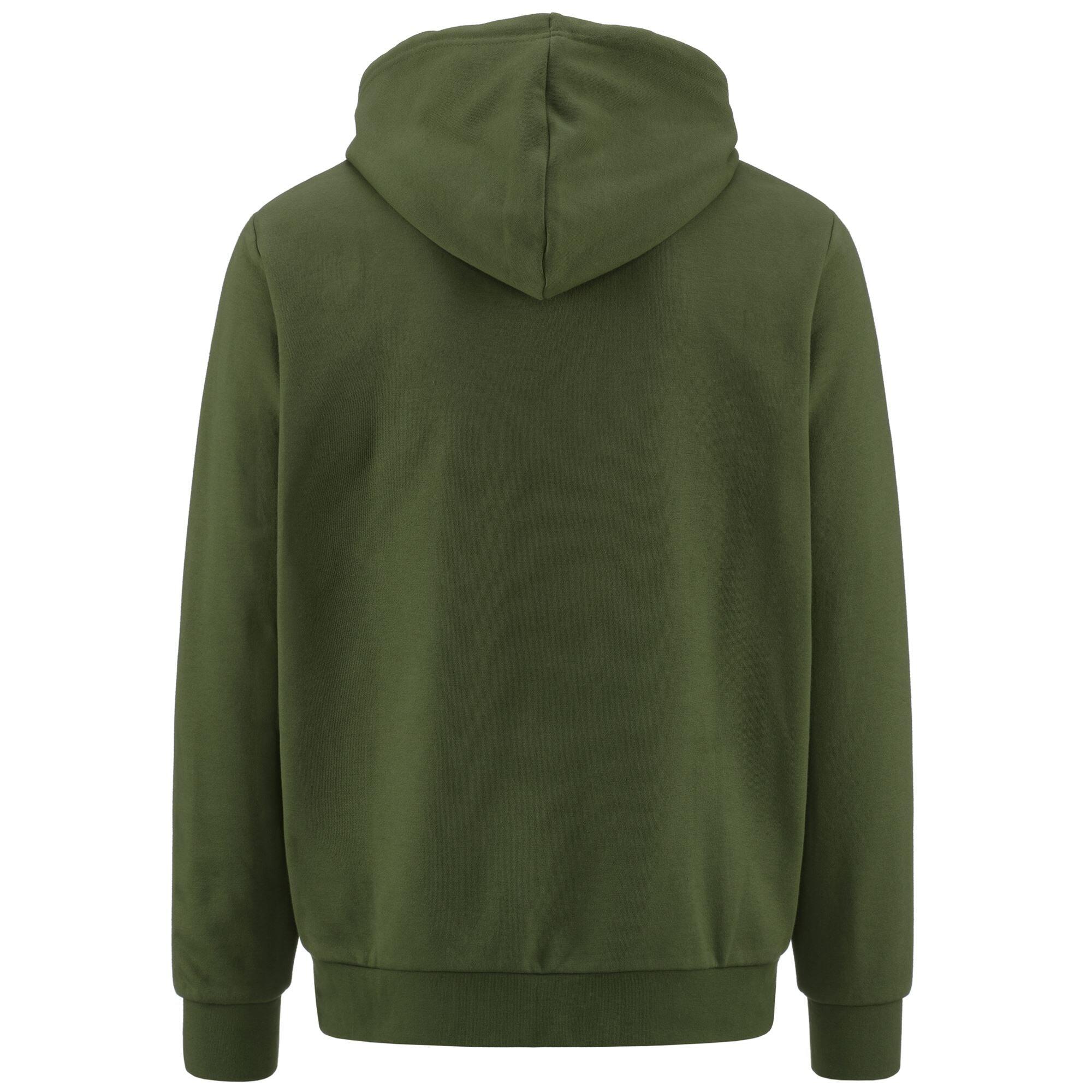 Felpa da uomo in cotone verde da sport street 3/5