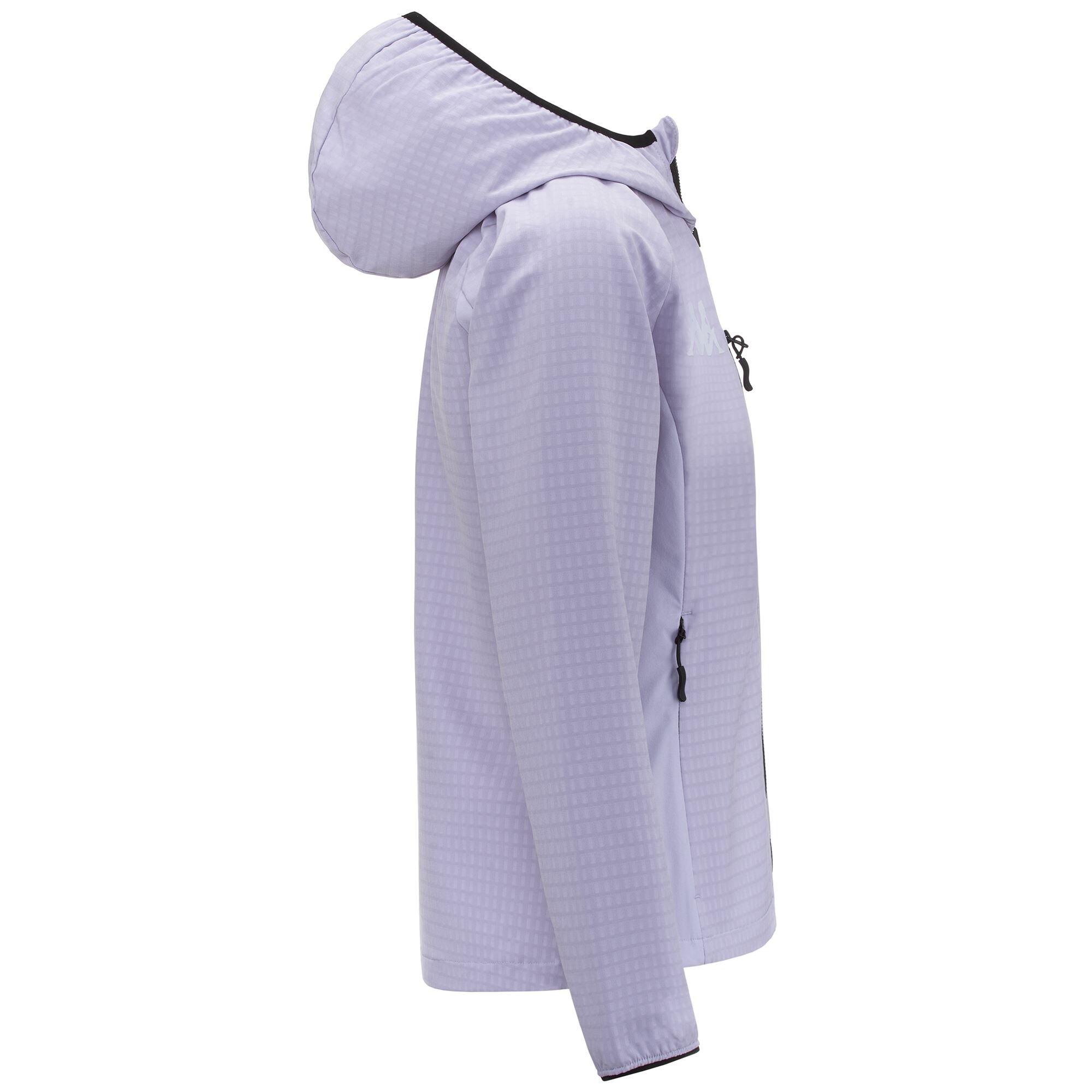 Felpa con zip da donna in nylon viola da outdoor 3/7