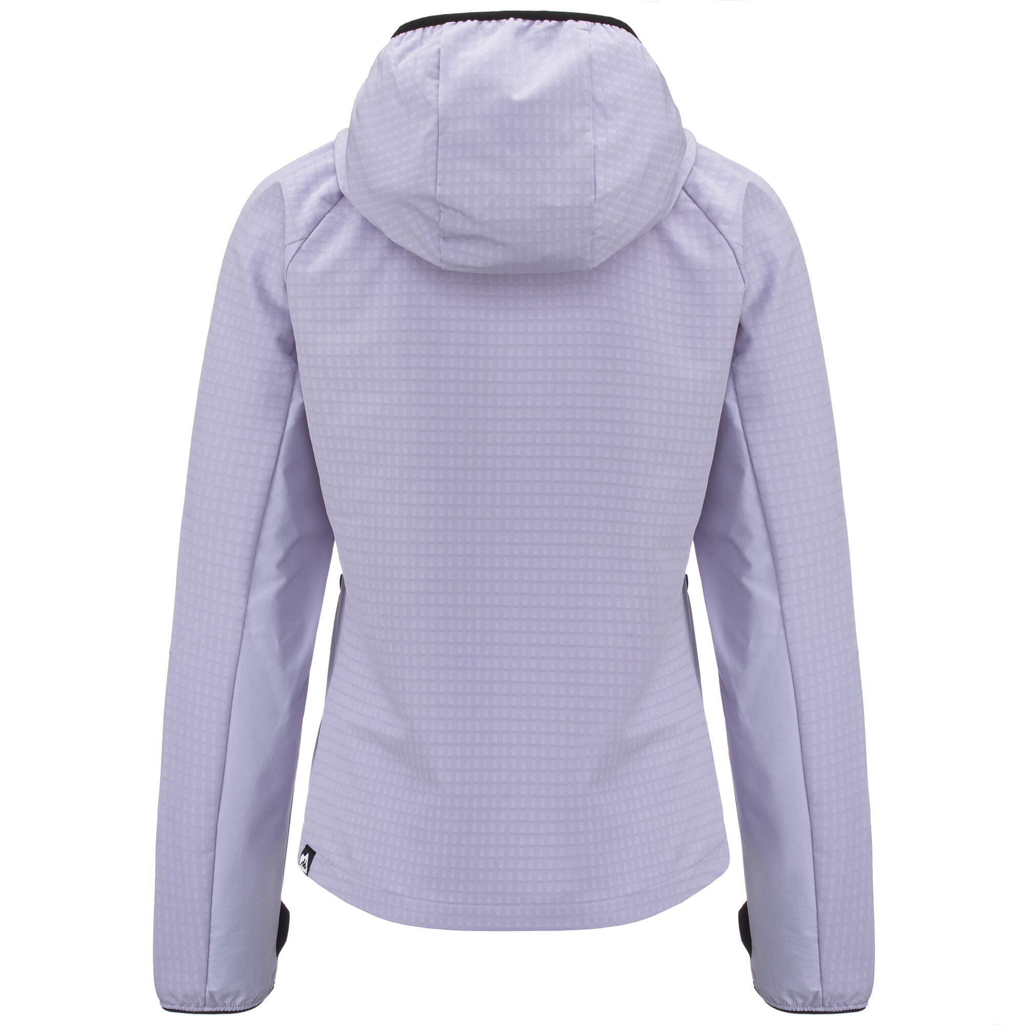 Felpa con zip da donna in nylon viola da outdoor 4/7