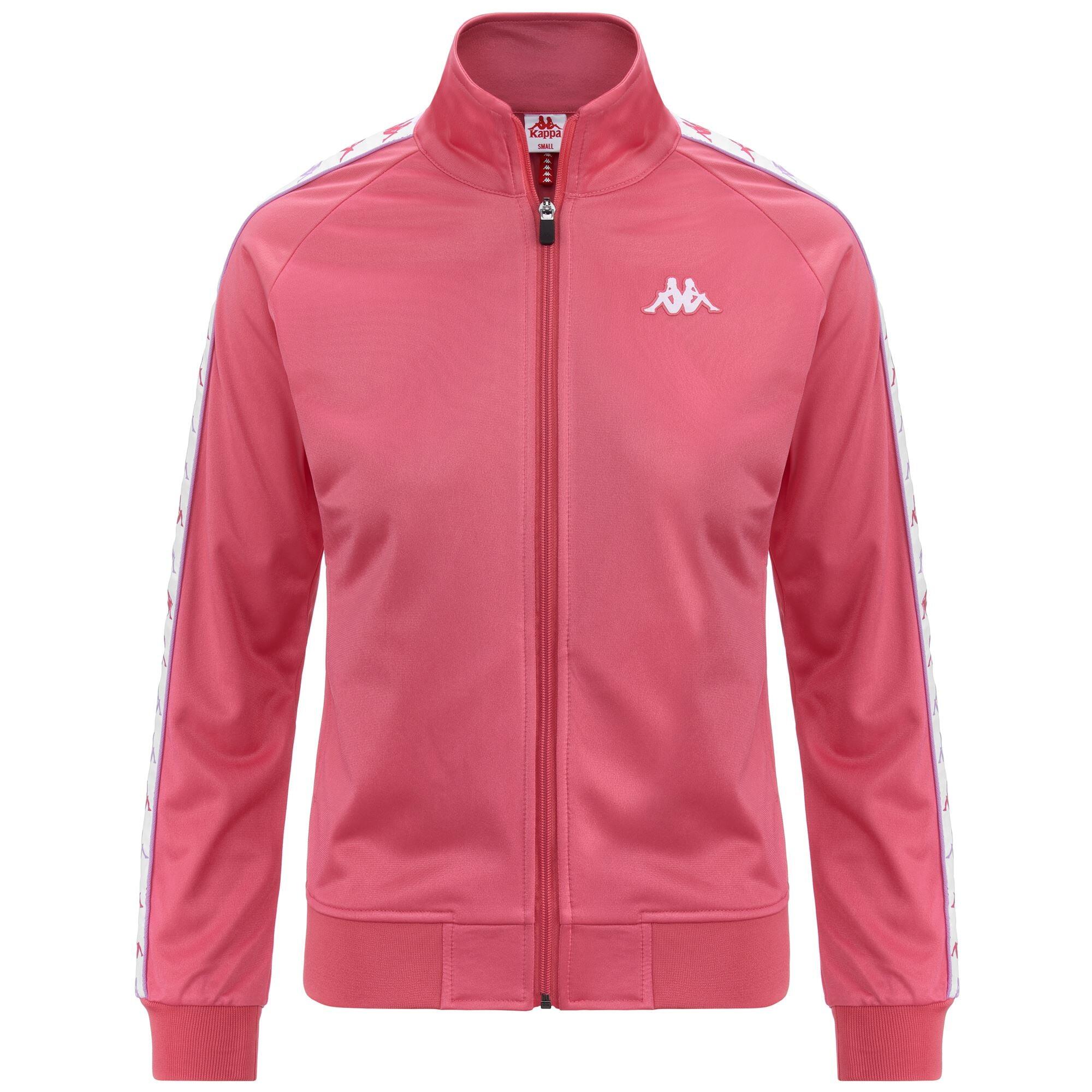 kappa felpa da donna in poliestere rosso da fitness