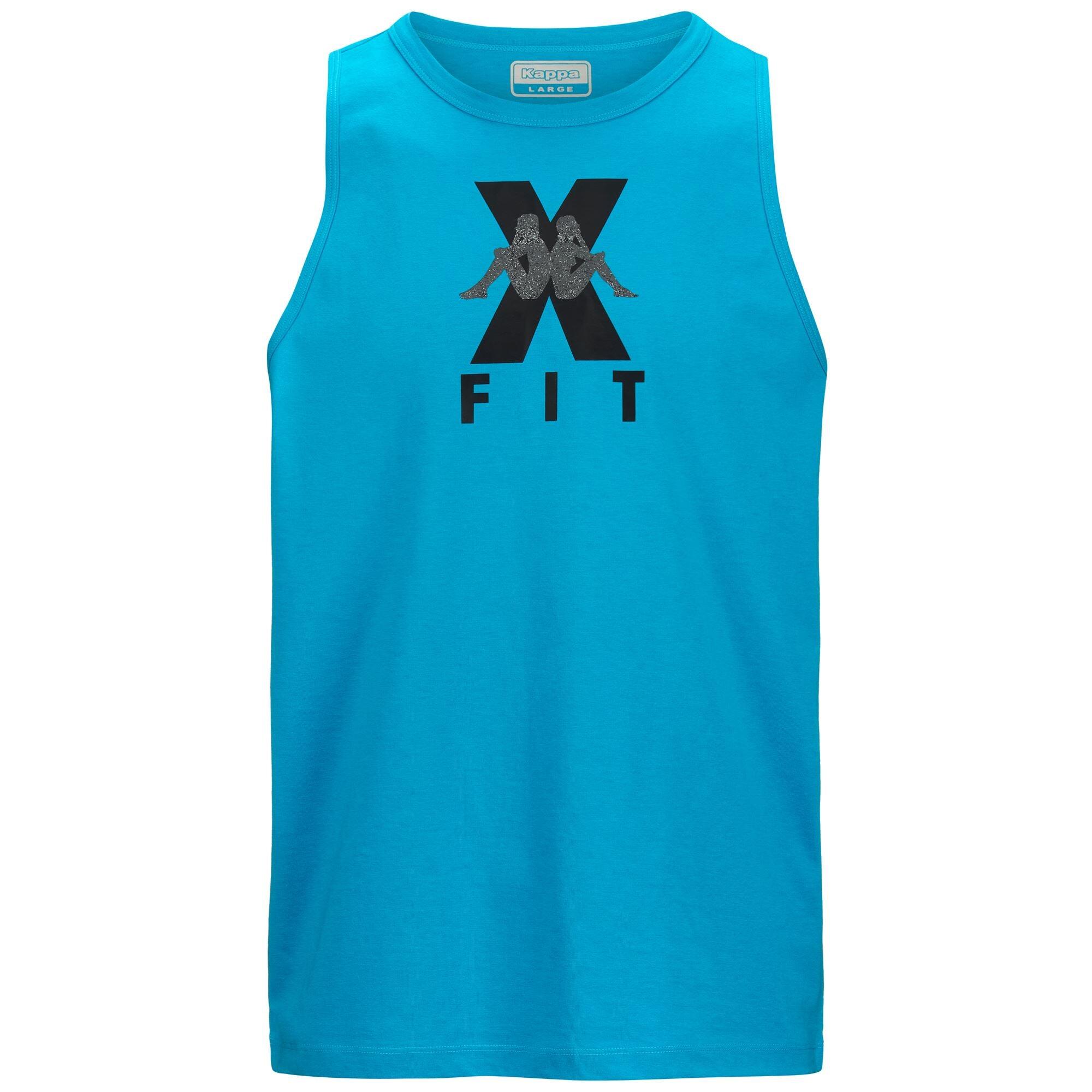 KAPPA canotta da uomo in cotone blu da fitness