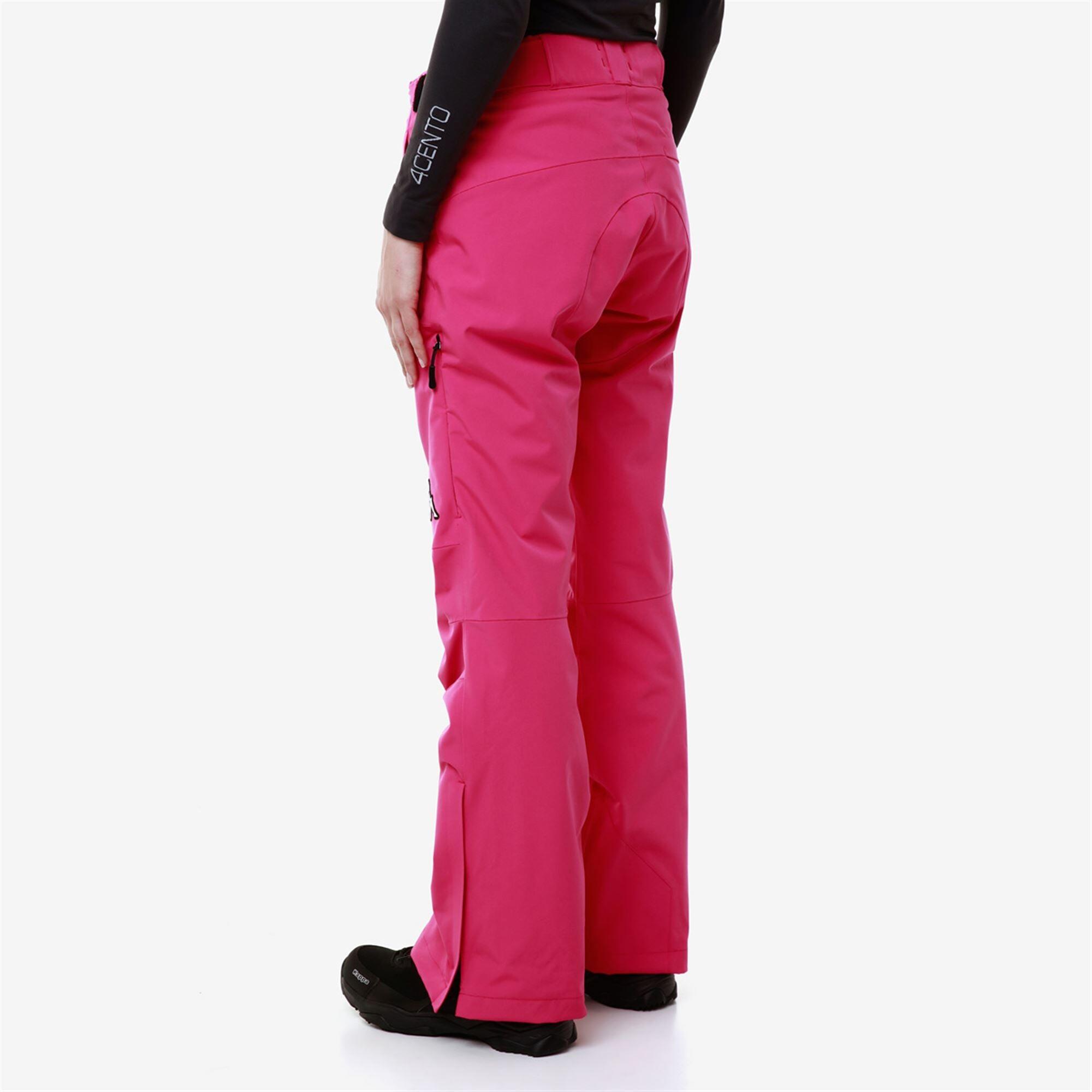 Pantaloni tuta da donna in poliestere viola da sci 6/7