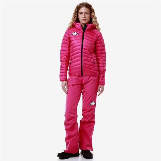 Giubbotto da donna in nylon viola da sci