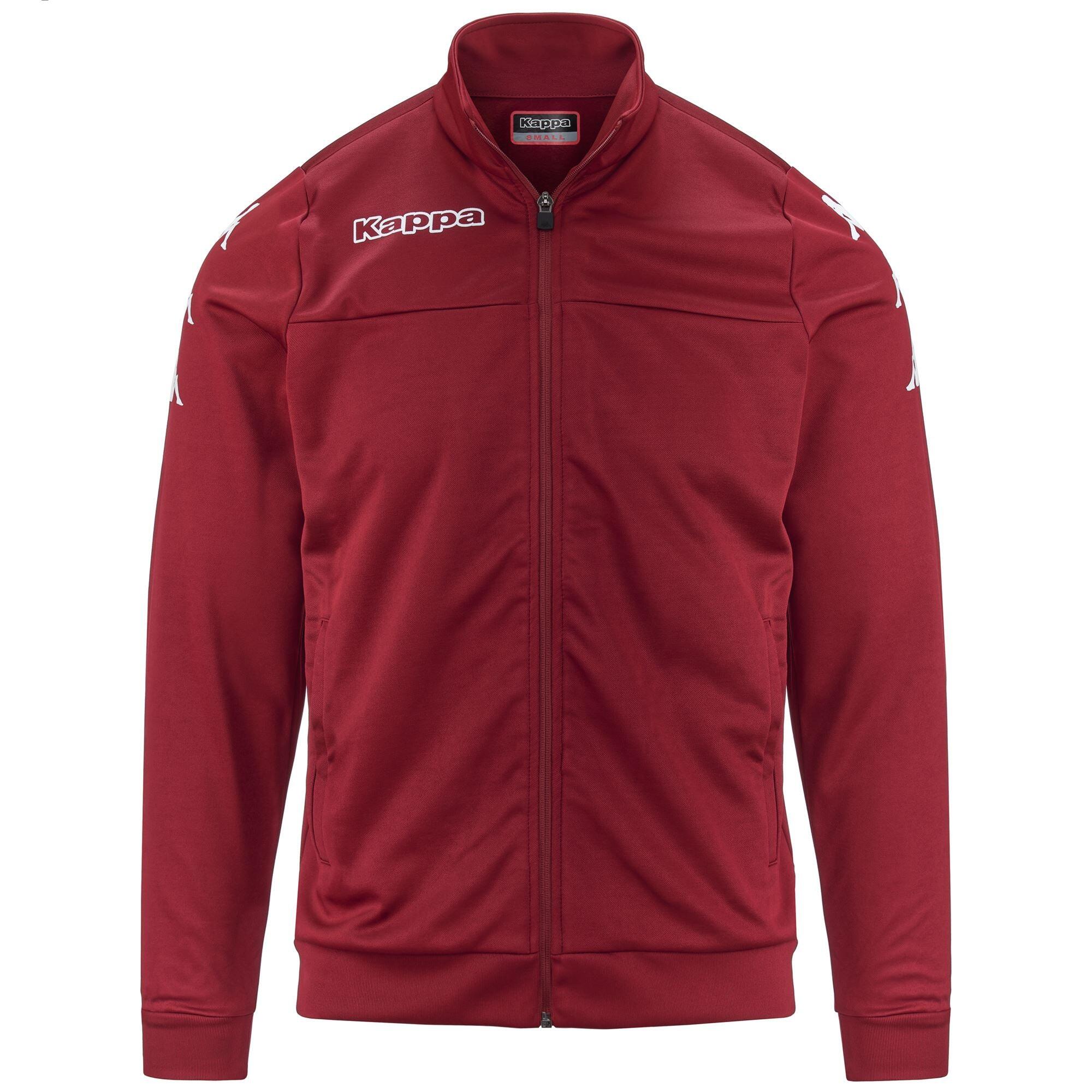 kappa felpa con cerniera da uomo in poliestere rosso da calcio KAPPA Decathlon