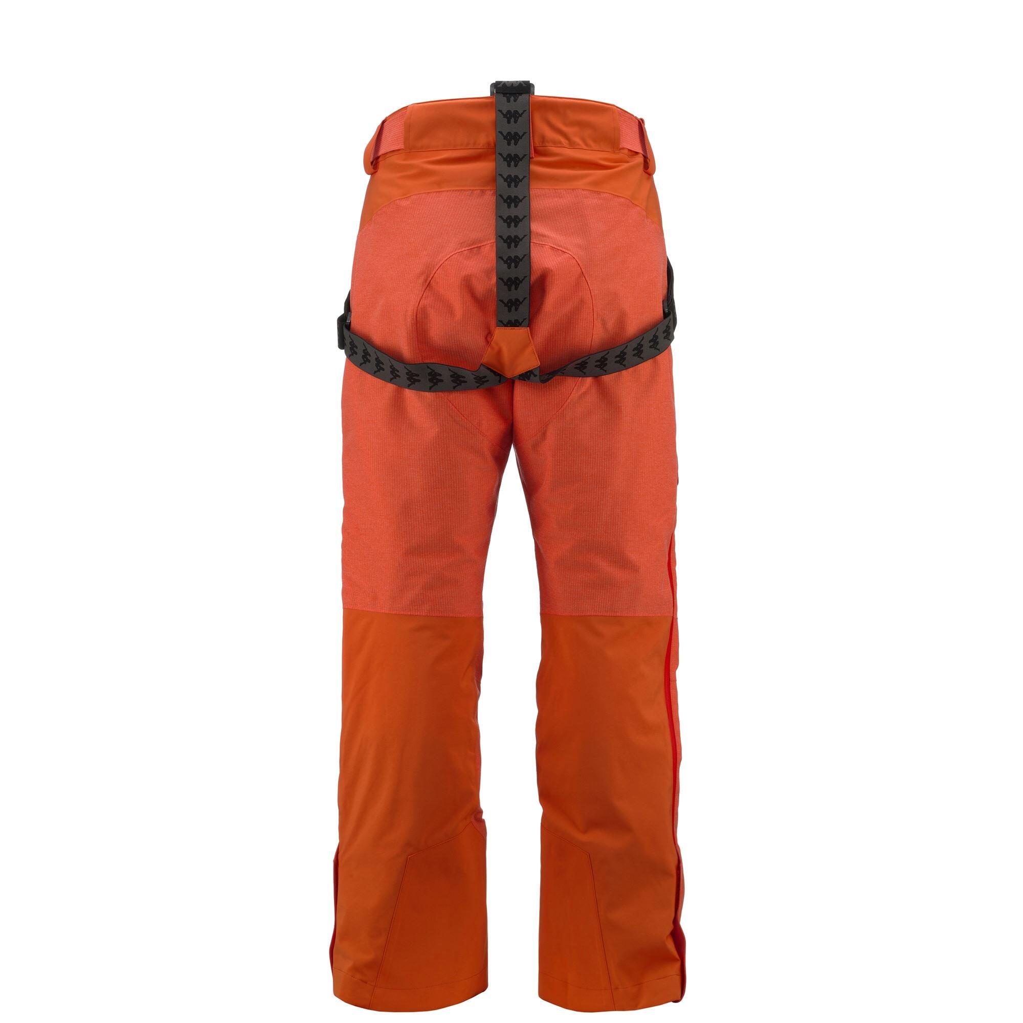 Pantaloni tuta da uomo in poliestere arancione da sci 4/7