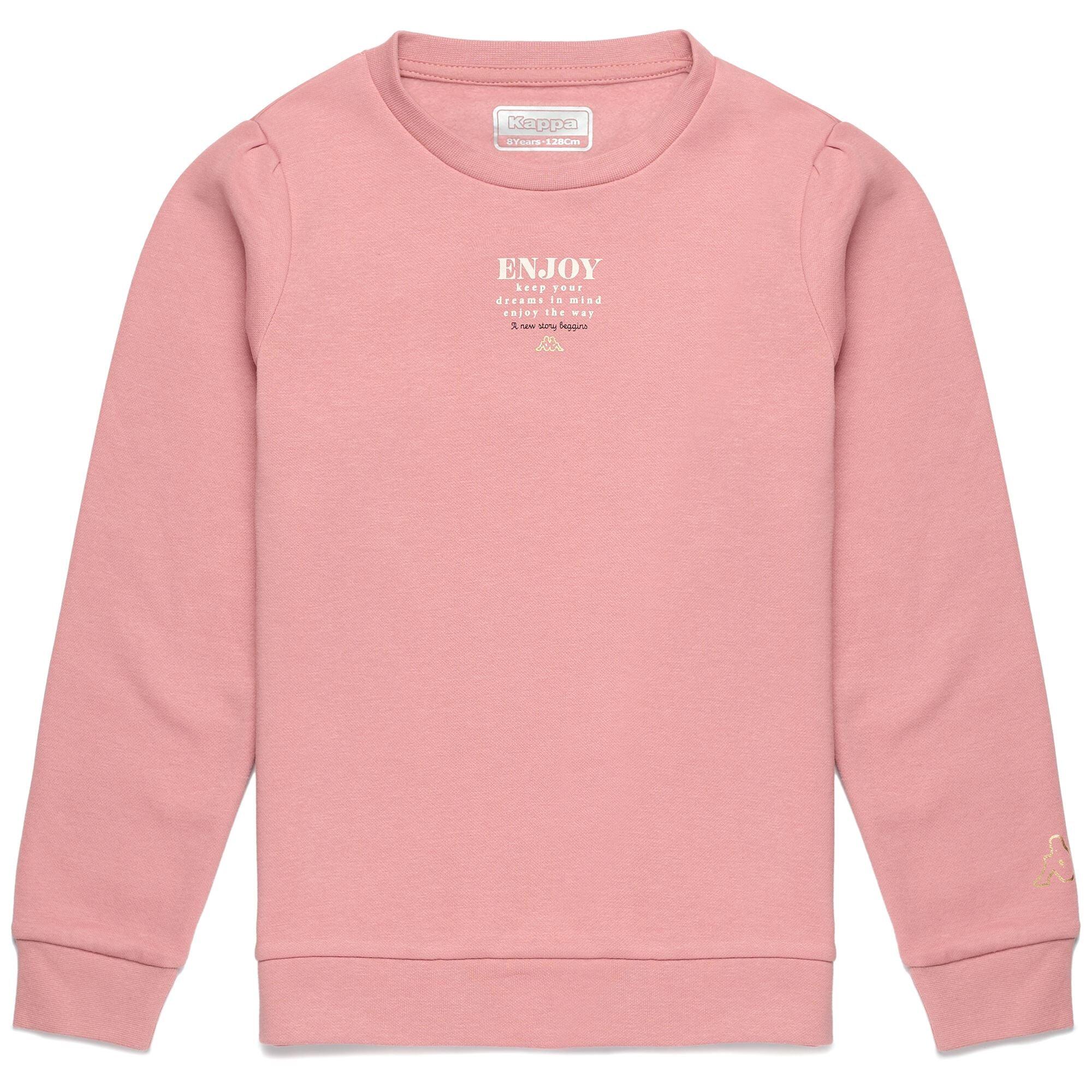 Kappa - Sweatshirt Manches Longues Fille Biscot Rose - Sweat-shirt - Rose|rouge - Decathlon