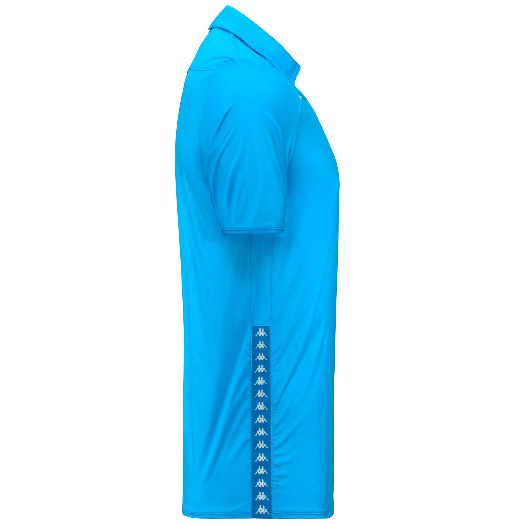Polo da uomo in poliestere blu da golf 4/6