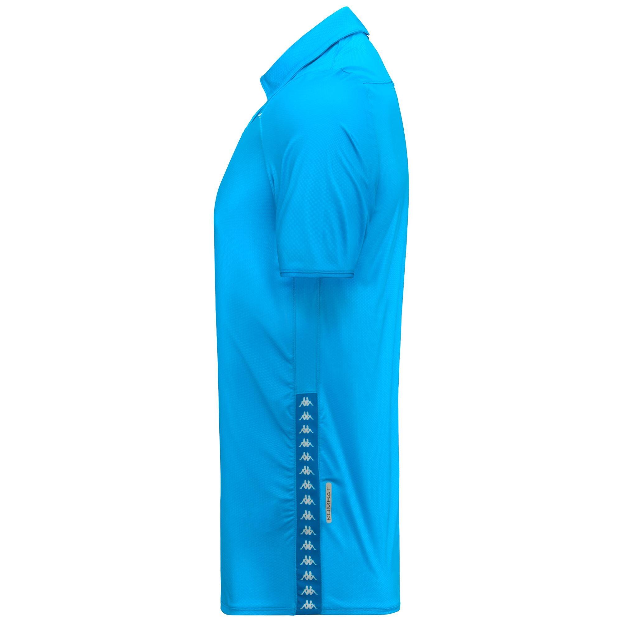 Polo da uomo in poliestere blu da golf 2/6