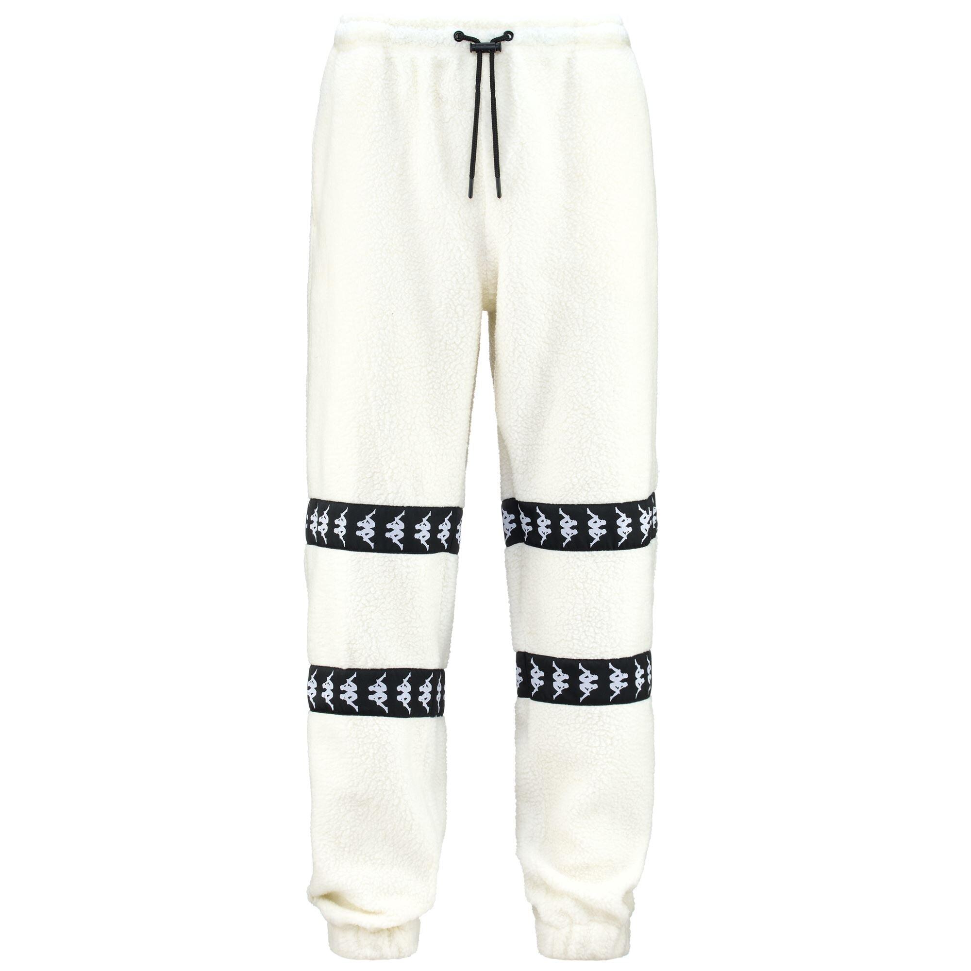 kappa pantaloni da uomo in poliestere bianco da fitness KAPPA Decathlon