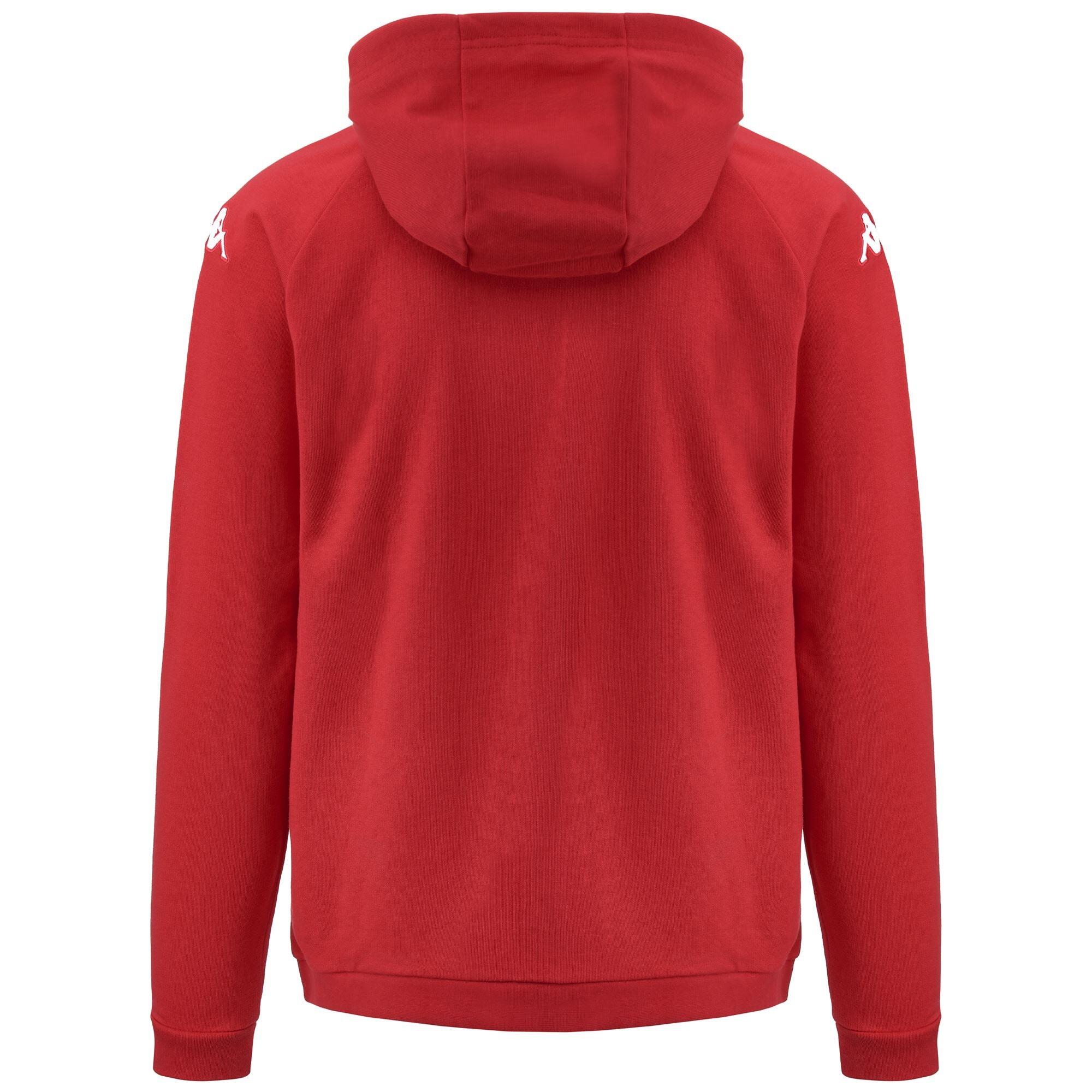 kappa felpa con cerniera da bambino in cotone rosso da calcio KAPPA Decathlon