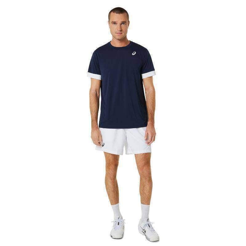 Camiseta Asics Court SS Marino Blanco -  - M