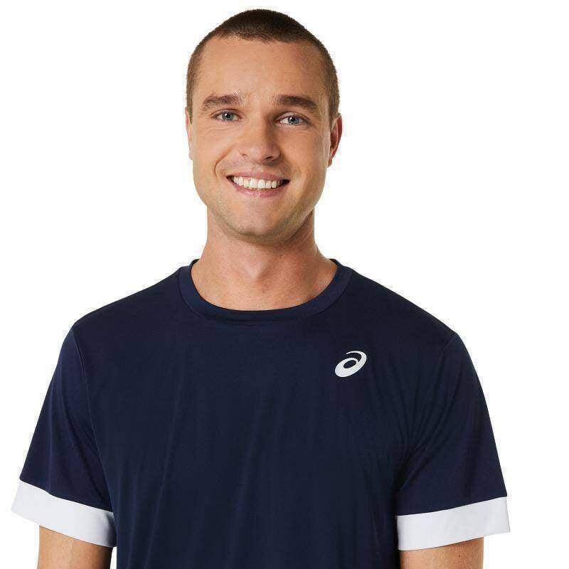 Camiseta Asics Court SS Marino Blanco -  - L