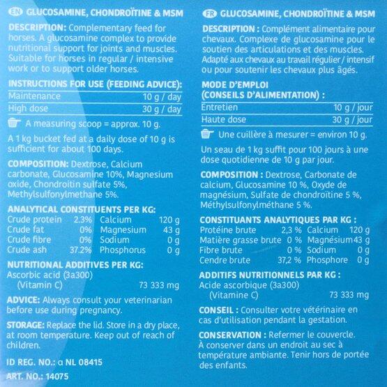 Sectolin Glucosamine, Chondroïtine & MSM- 1 kg 2/3