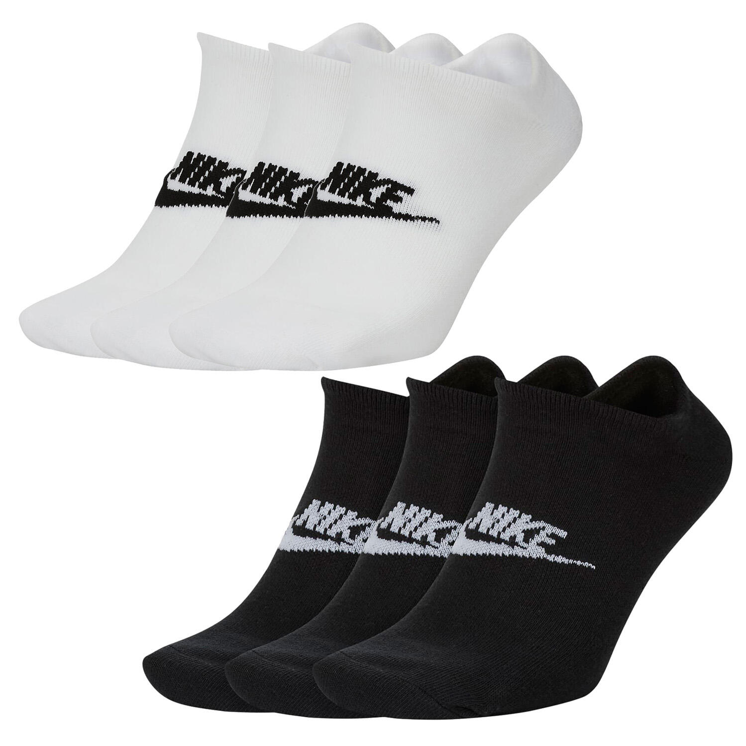 3 Paar Nike Sneaker Socken No Show Füßlinge schwarz / weiß  SK0111 3/3