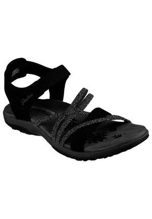 Skechers REGGAE SLIM - MEADOW GRAZER Stretch Fit Damen Sandalen 163193 schwarz