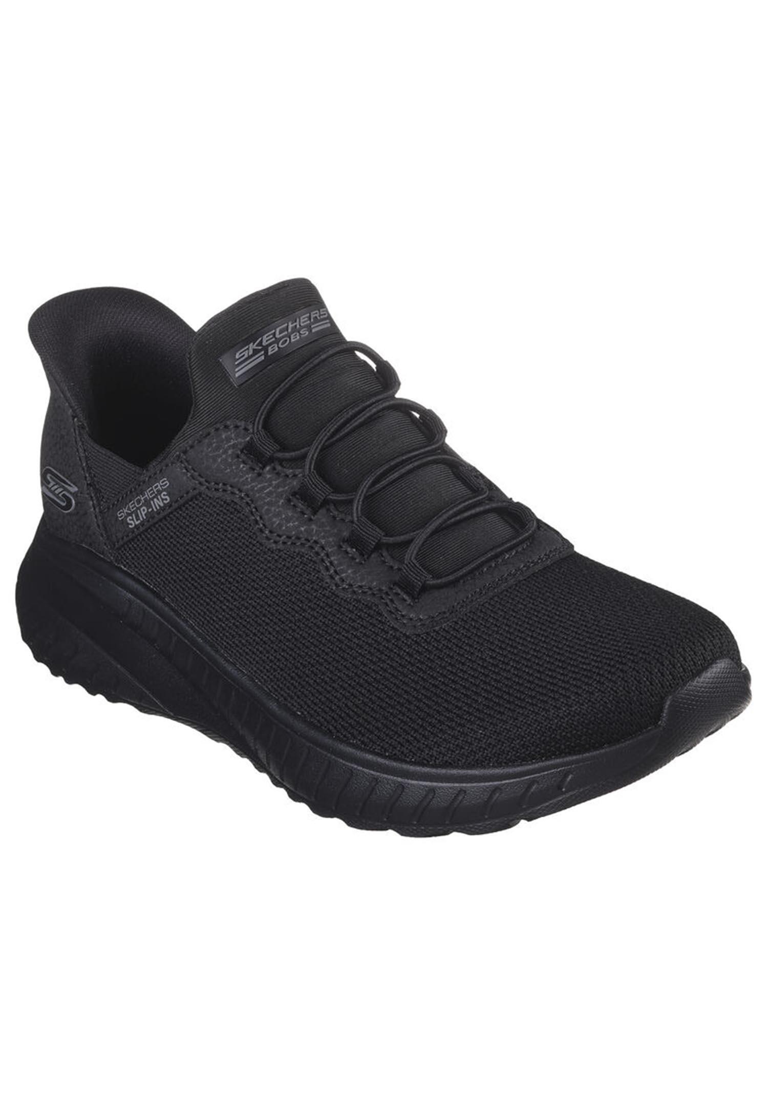 Skechers Damen WIDE FIT BOBS SQUAD CHAOS DAILY INSPIRATION Slip Ins Schwarz 1/7