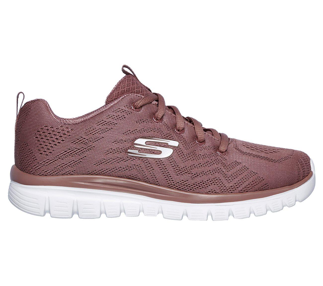 Skechers Graceful-Get Connected Roze Sportschoen Vrouwen 5/5