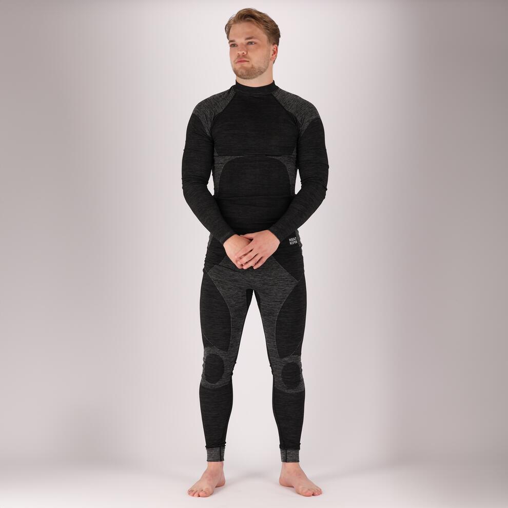 Heatkeeper - Chemise thermique pour hommes - Noir - 2 pièces 2/7