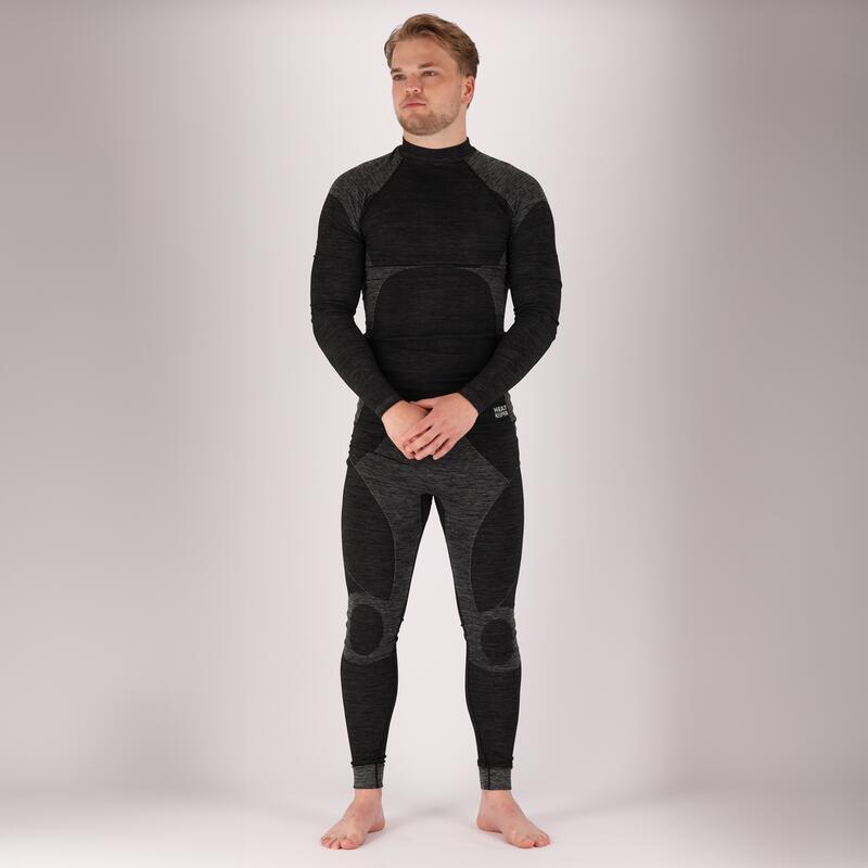 Heatkeeper - Pantalon thermique pour hommes - Mélange noir - 1 pièce - Pantalon