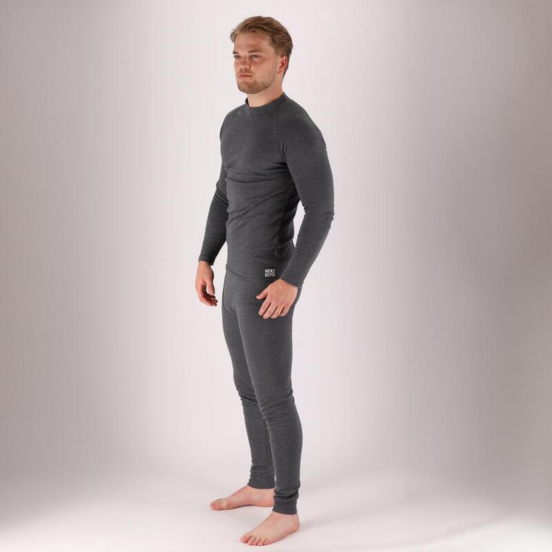 Heatkeeper - Thermoshirt heren - Antraciet melange - 1-Stuk- Thermo shirt heren