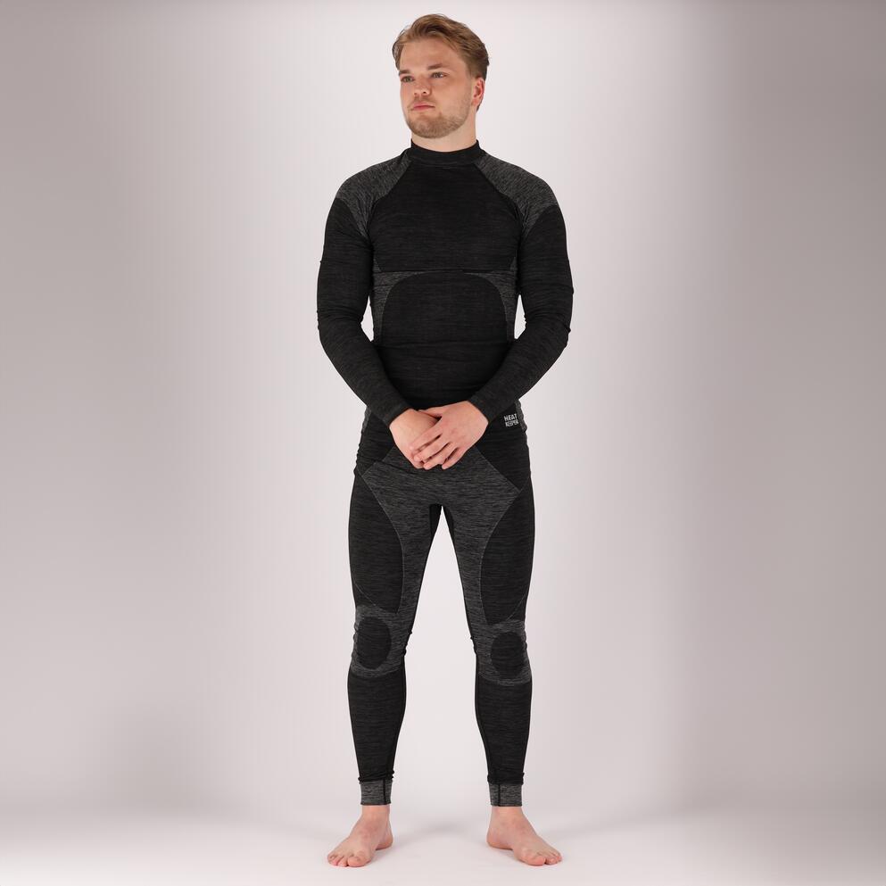 Heatkeeper - Chemise thermique pour hommes - Mélange noir - 1 pièce - Chemise 3/7