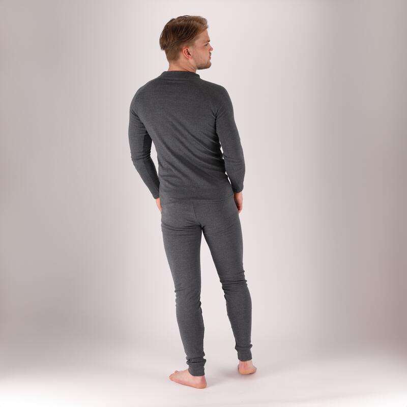Heatkeeper - Thermo set heren - 2 x Shirt/Broek - Heren Antraciet - 2-Pack