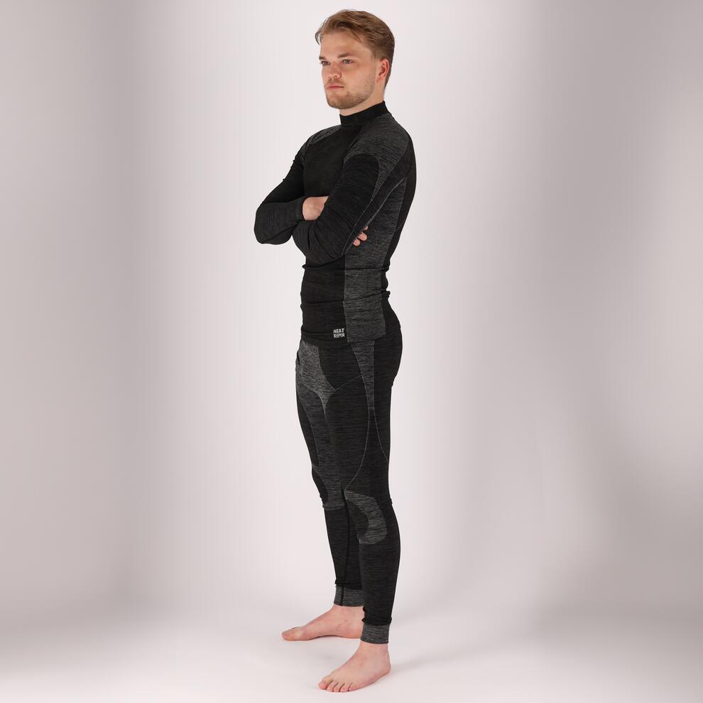 Heatkeeper - Maglia termica da uomo - Nera - 4 pezzi 3/7