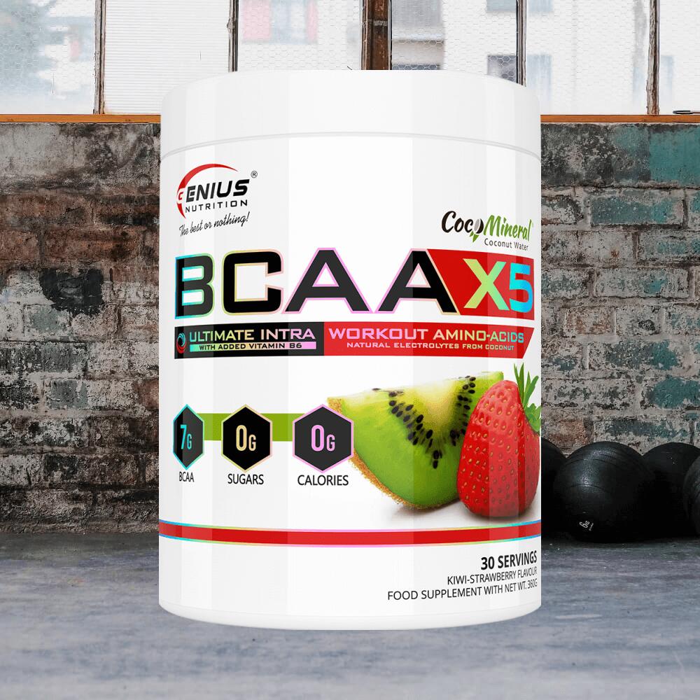 Genius Nutrition BCAA-X5 (360g) Kiwi Strawberry - Acides aminés - BCAA 4/4