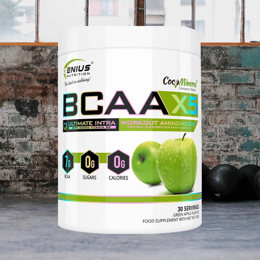 Genius Nutrition BCAA-X5 (360g) Green Apple - Acides aminés - BCAA 4/4