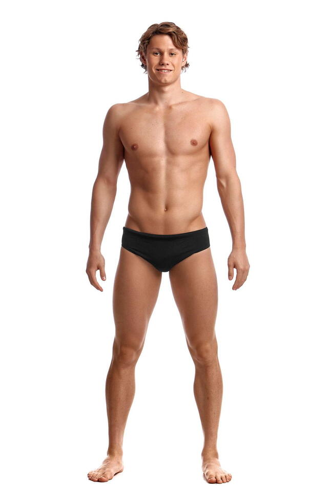 Slipy kąpielowe męskie Funky Trunks Still Black Briefs
