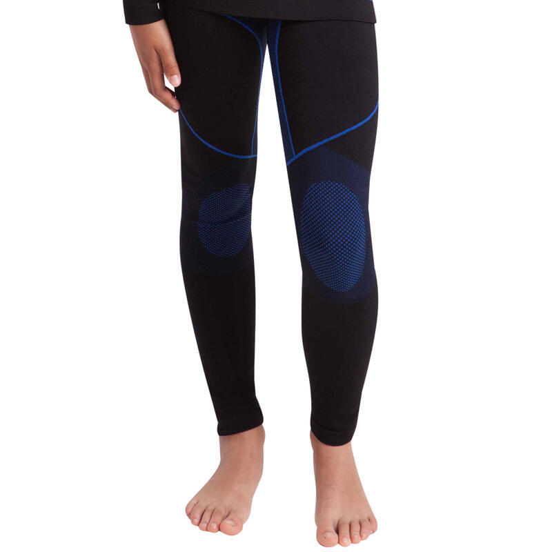 Seamless Thermounterhose Kinder | Funktionsunterhose | Schwarz/Blau