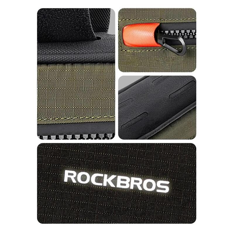 Geantă de cadru impermeabilă, elemente reflectorizante Rockbros, verde