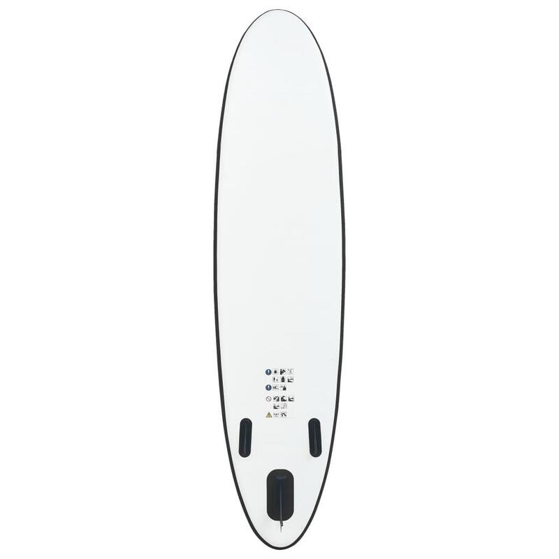 Juego de tabla de paddle surf inflable negro y blanco