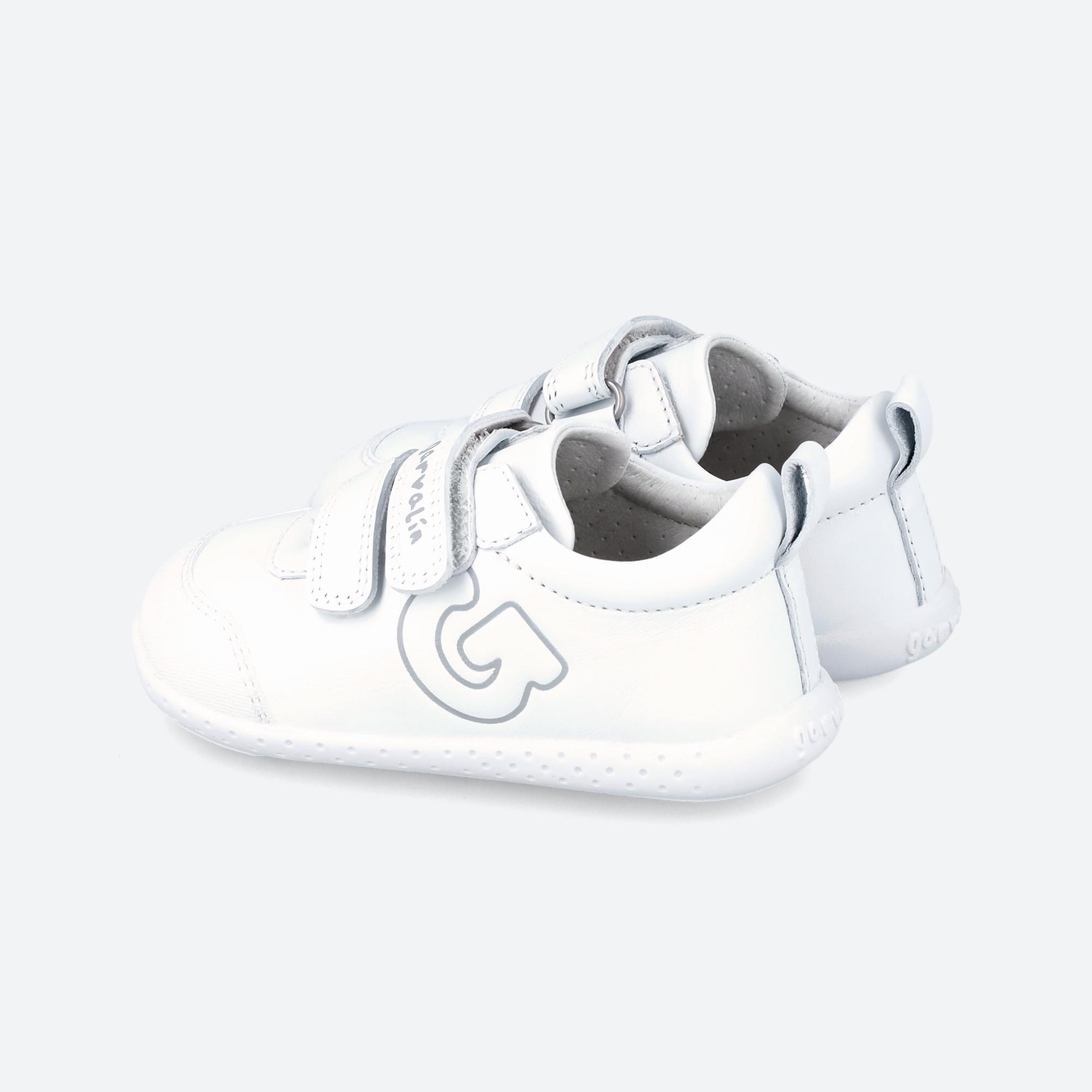 Zapatillas Deportivas Caminar Niños Garvalín 242324A Blancas Cierre Adherente 3/5