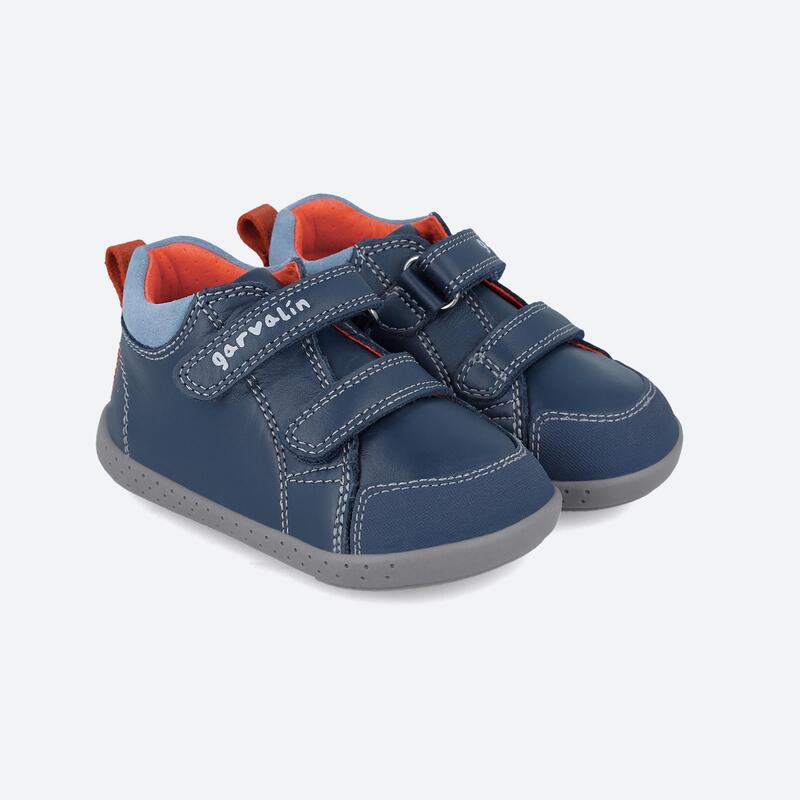 Zapatillas Deportivas Caminar Niños Garvalín 241301A Azules con Cierre Adherente