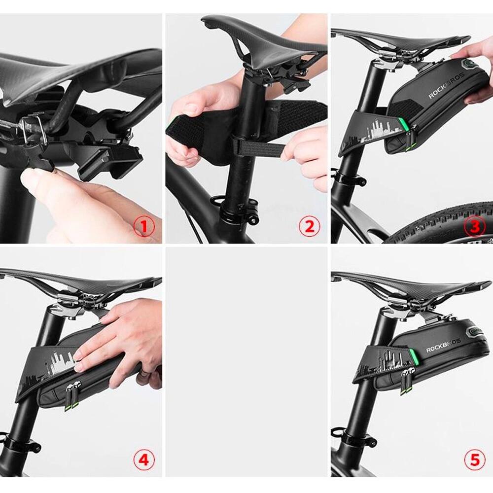 Sacoche de selle de vélo Rockbros C27-1 noire 6/7