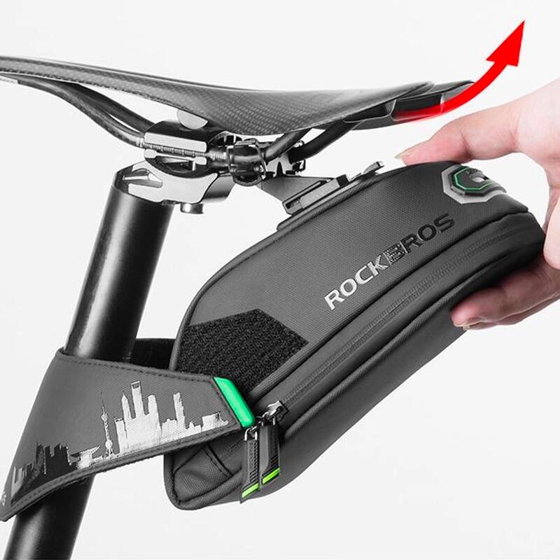 Bolsa de bicicleta Rockbros C27-1 debajo del sillín - negra
