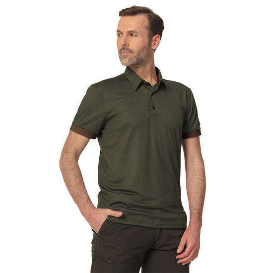 T-shirt de chasse homme Tagart Polo Hals 2 Dark Green haute respirabilité