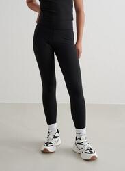 Leggings de yoga pour filles Évacuant l'humidité Résistant au squat Noir