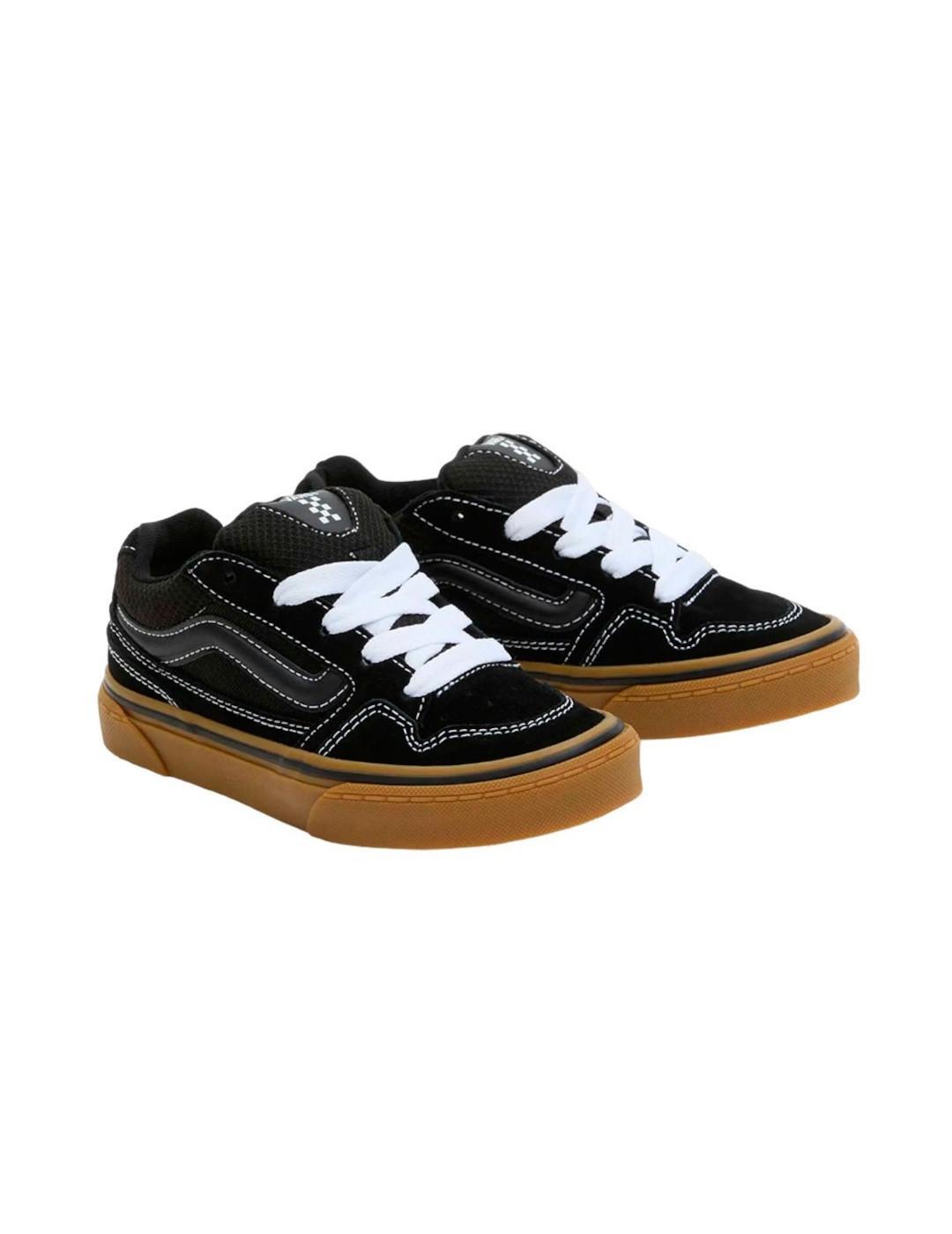 Chaussures pour enfant Vans Caldrone en daim noir 3/5