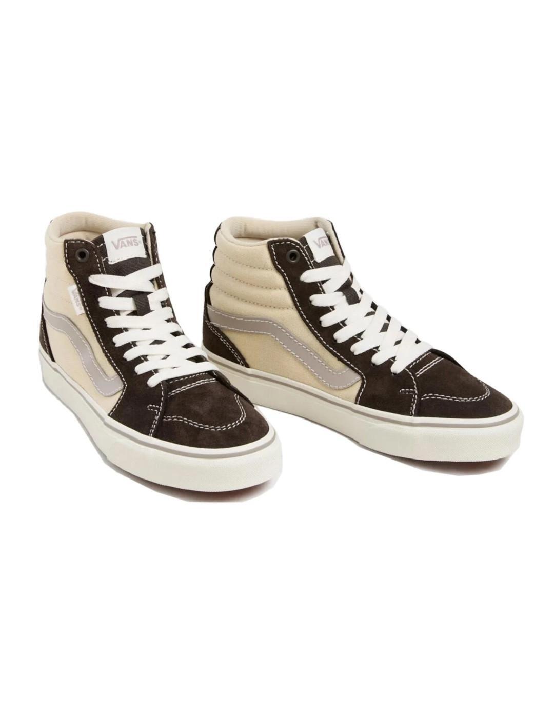 Tênis feminino Vans Filmore hi coffe Marrom 3/4