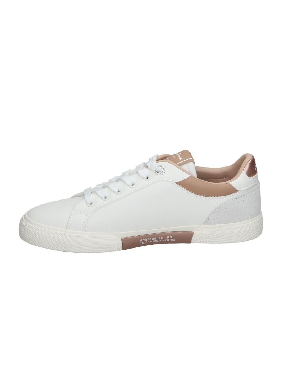 Chaussures pour femmes Pepe jeans Kenton court dorées blanches 3/7